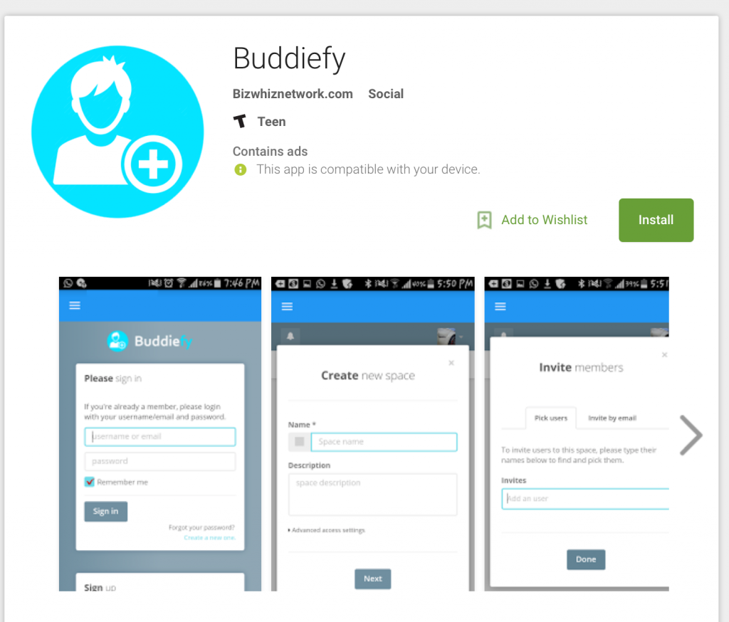 , Buddiefy – Android App, #Bizwhiznetwork.com Innovation &Lambda;Ｉ