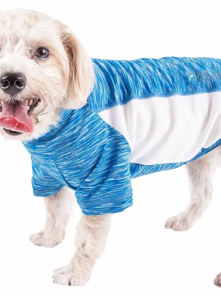 Pet Life  Active 'warf Speed' Heathered Ultra-stretch Sporty Performance Dog T-shirt