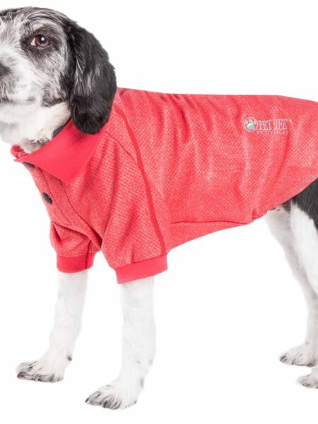 Pet Life  Active 'fur-flexed' Relax-stretch Wick-proof Performance Dog Polo T-shirt