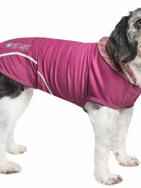 Pet Life  Active 'pull-rover' Premium 4-way Stretch Two-toned Performance Sleeveless Dog T-shirt Tank Top Hoodie