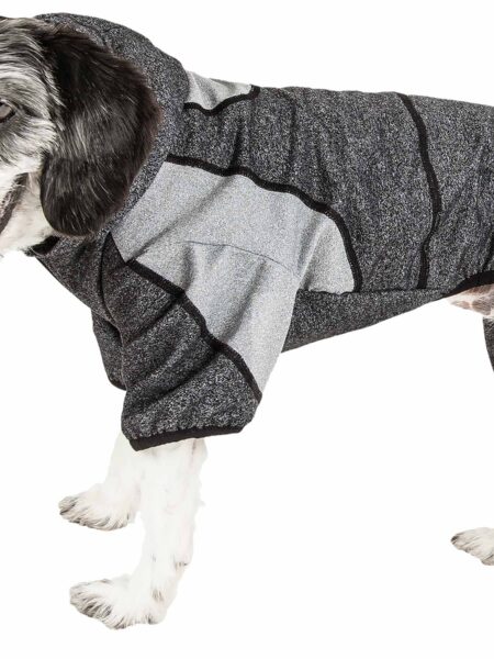 Pet Life  Active 'fur-breeze' Heathered Performance 4-way Stretch Two-toned Full Bodied Hoodie